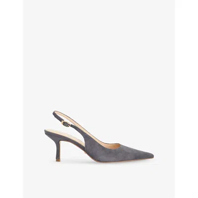 Dune Womens Celise Suede Slingback Courts Grey Suede Eur 38/5 Uk