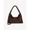 Dune Womens Deliberate Large Woven Faux-leather Shoulder Bag Chocolate Synthetic In Chocolate Synthetic