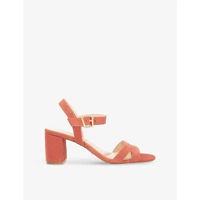 Dune Womens Coral Suede Merisa Suede Block-heel Sandals Eur 37 / 4 Uk