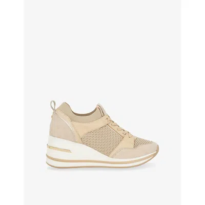 Dune Womens  Eiline Mesh Low-top Trainers In Cream Fabric
