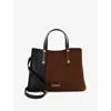 Dune Womens Dark Brown Synthetic Dorry Large Faux-leather Tote Bag