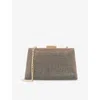 Dune Womens Bronze Metallic Fabric Bellaria Chain-strap Woven Clutch Bag