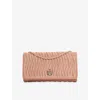 Dune Womens Mink Suede Bug-embellished Suede Cross-body Bag