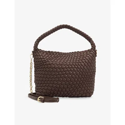Dune Womens  Deliberate Medium Woven Faux-leather Shoulder Bag In Brown Synthetic