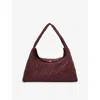 Dune Womens Deliberate Xl Woven Shoulder Bag Purple Synthetic
