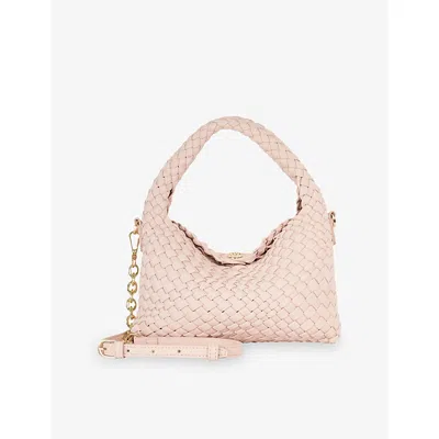 Dune Womens Blush Synthetic Dinkydeliberate Mini Woven Faux-leather Cross-body Bag