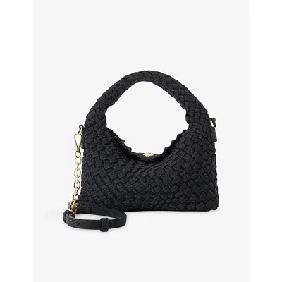 Dune Womens  Dinkydeliberate Mini Woven Top-handle Bag In Black Black Synthetic
