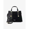 Dune Womens Black Synthetic Reptile Dinkydorry Mini Faux-leather Tote Bag