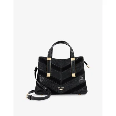 Dune Womens  Dinkydorry Mini Faux-leather Tote Bag In Black Black Synthetic