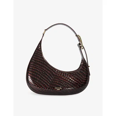 Dune Womens  Disarming Mock-croc Leather Shoulder Bag In Bronze Croc Print Leathe