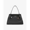 Dune Womens Black Leather Dynamic Medium Leather Shoulder Bag In Black