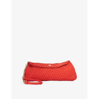 Dune Womens Red Synthetic Encourage Woven Clutch
