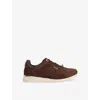 Dune Womens Brown Suede Entitle Low-top Suede Runner Trainers Eur 39 / 6 Uk