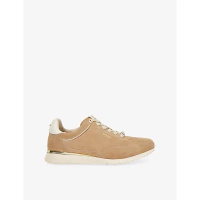 Dune Womens Entitle Low-top Suede Runner Trainers Sand Suede Eur 39 / 6 Uk