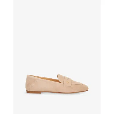 Dune Womens Sand Suede Glances Suede Penny Loafers Eur 39 / 6 Uk In Neutral