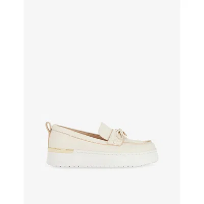 Dune Womens Ecru Leather Glide Sport Leather Loafers Eur 36 / 3 Uk In Neutral