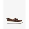 Dune Womens Brown Suede Glide Suede Loafers Eur 37 / 4 Uk In Brown