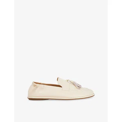 Dune Womens Ecru Leather Grounding Leather Loafers Eur 39 / 6 Uk In Multi