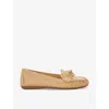 Dune Womens Camel-leather Grovers Bow-detail Leather Loafers In Camel-leather