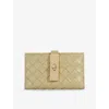Dune Womens Kassia Medium Quilted Leather Purse Khaki Leather In Khaki Leather