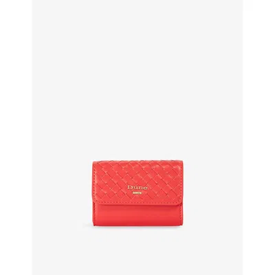 Dune Womens  Kelsey Branded Faux-leather Purs In Red Synthetic