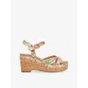 Dune Womens  Kelulu Raffia Wedge Sandals In Multi Raffia