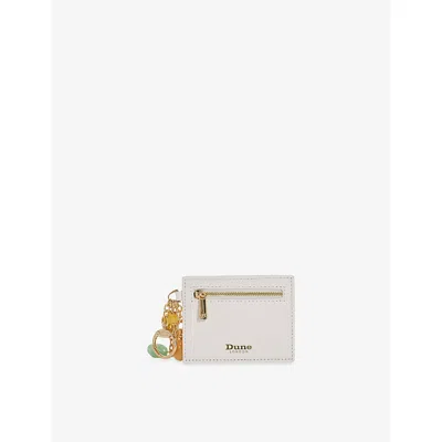 Dune Womens White Leather Klub Leather Coin Purs