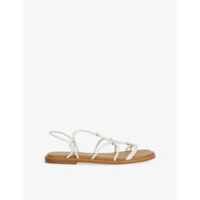 Dune Womens  Leola Leather Sandals In White Leather