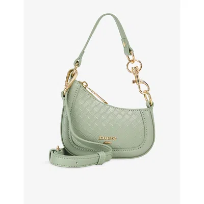 Dune Womens  Selection Leather Micro Bag In Green Leather