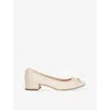 Dune Womens  Amazing Bow-detail Leather Courts In Ecru Leather