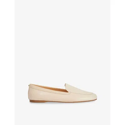 Dune Womens Ecru Leather Gosette Leather Loafers Eur 37 / 4 Uk In Brown