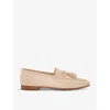 Dune Womens Ecru Leather Graysons Tassel-embellished Slip-on Leather Loafers In Ecru Leather