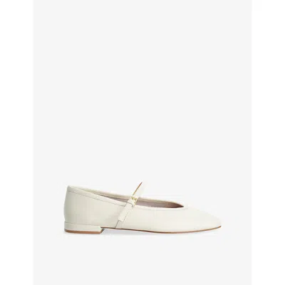 Dune Womens Ecru Leather Hearthrob Leather Mary Jane Shoes Eur 38/5 Uk