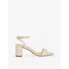 Dune Womens  Melini Leather Block-heel Sandals In Ecru Leather