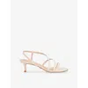Dune Womens  Movement Leather Heeled Sandals In Ecru Leather