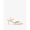 Dune Womens  Classical Pointed-toe Faux-leather Heels In Ecru Synthetic