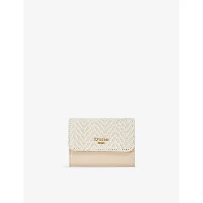Dune Womens Ecru Synthetic Kelsey Branded Faux-leather Purs In Sand