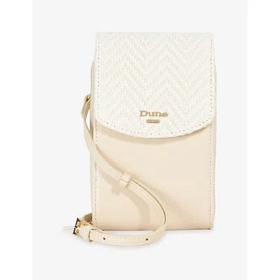Dune Womens Ecru Synthetic Reptile Sunrise Faux-leather Phone Cross-body Bag