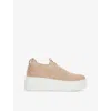 DUNE WOMENS BLUSH FABRIC ELEMENTS FLY KNIT PLATFORM KNITTED LOW-TOP TRAINERS EUR 39 / 6 UK