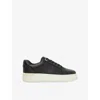 Dune Womens Black Leather Emeelia Leather Trainers Eur 36 / 3 Uk In Black