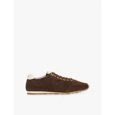 Dune Womens Evalinna Suede Trainers Brown Suede Eur 39 / 6 Uk