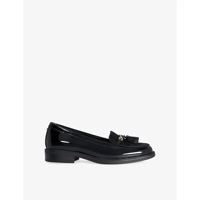 Dune Womens Gazeles Tassel-trim Patent Loafers Black Patent Synthetic Eur 37 / 4 Uk