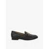 Dune Womens Black Leather Glair Leather Loafers Eur 40 / 7 Uk In Black