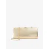 Dune Womens Gold Leather Belinda Metallic Faux-leather Clutch Bag In Gold