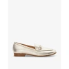 DUNE DUNE WOMEN'S GOLD-PLAIN LEATHER GRANDEUR TRIM-SNAFFLE LEATHER LOAFERS