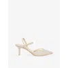 Dune Womens Gold-synthetic Classical Metallic Woven Slingback Courts In Gold
