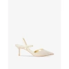 Dune Womens Gold-synthetic Classical Metallic Woven Slingback Courts In Gold-synthetic