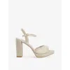 Dune Womens  Mesmerizing Mesh Platform Sandals In Silver