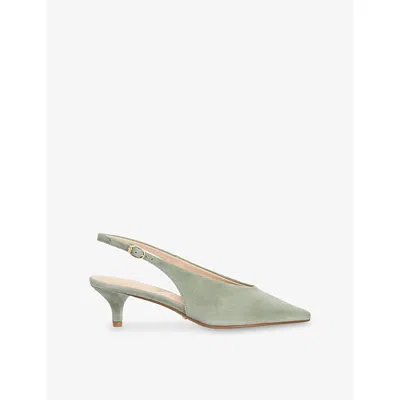 Dune Womens Green Suede Credibility Slingback Suede Courts Eur 40 / 7 Uk