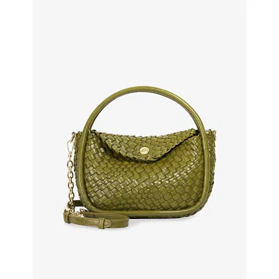 Dune Womens Dinideliberate Mini Woven Grab Bag Green Synthetic